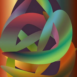 Controlled – Lámina de arte abstracto arcoíris, arte digital de pared con equilibrio de color moderno, decoración minimalista vibrante