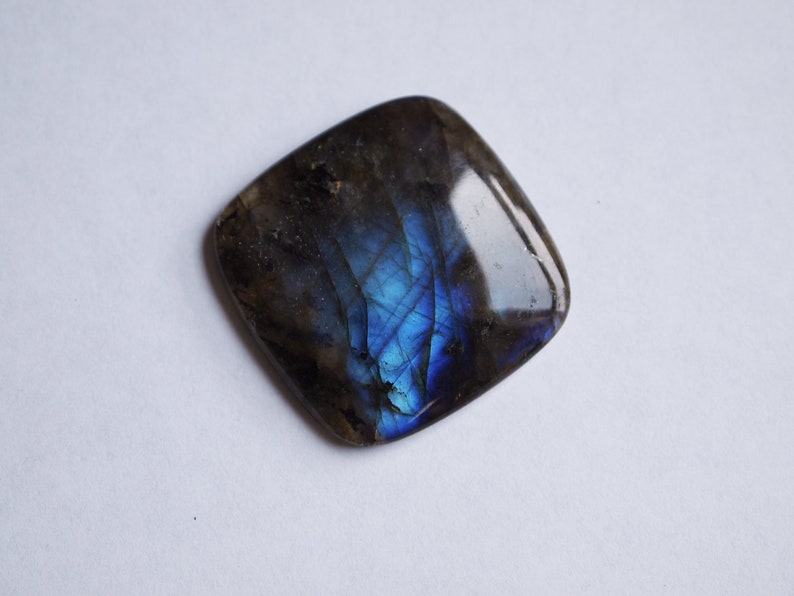 Labradorite Polished Cabochon 35x35mm Square Flat Back Gemstone