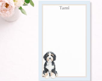 Personalized Bernadoodle Notepad | Custom Dog Stationery, Puppy Lover Gift