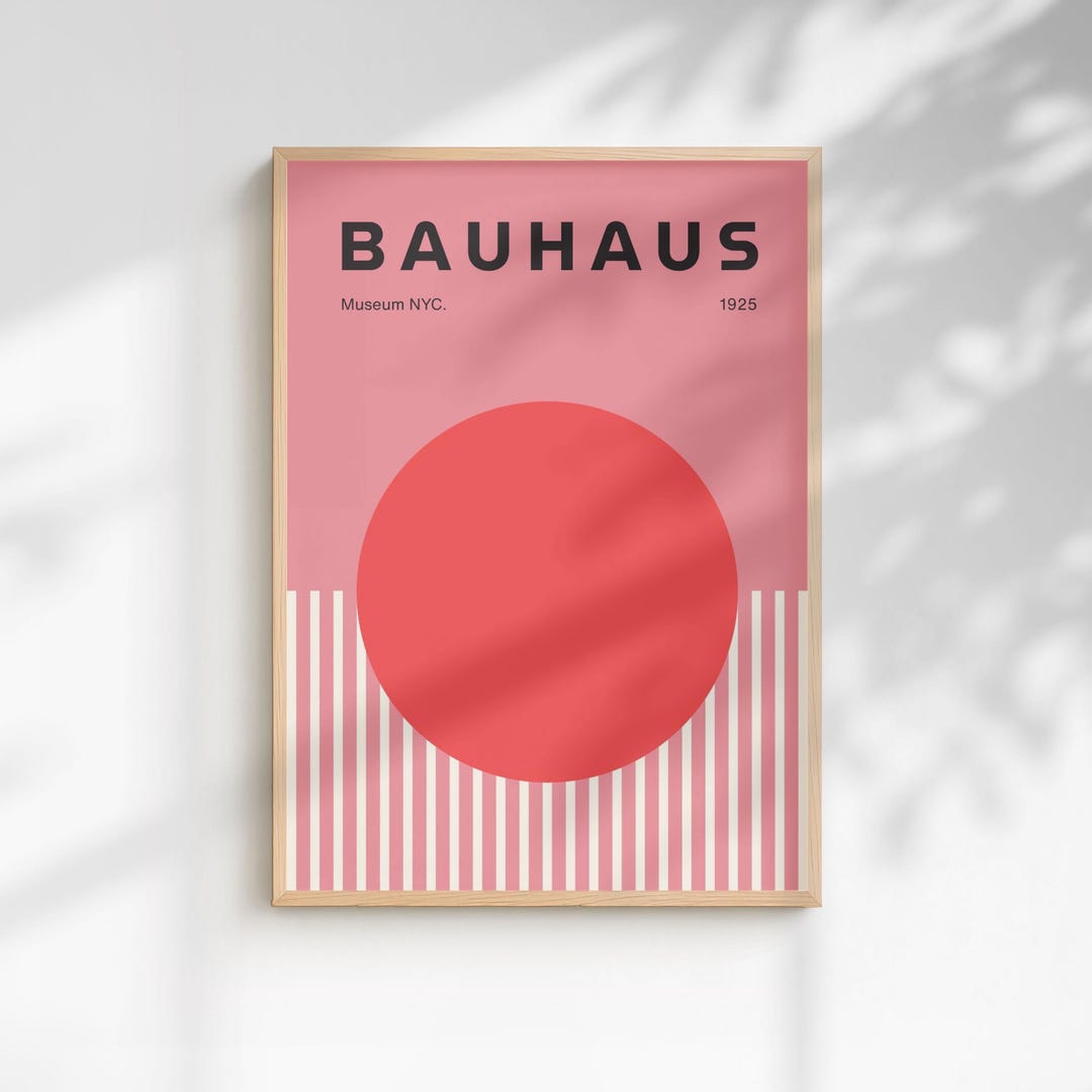 Bauhaus Museum NYC Print, Abstract Geometric Poster, Minimalist Home ...