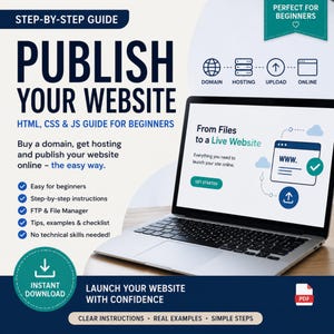Guía para publicar sitios web, configuración de alojamiento web (HTML, CSS, JS), tutorial para principiantes sobre dominios y FTP.