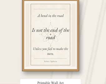 Sobriety Wall Art Printable, Helen Keller Quote Digital Download, Recovery Print, Sober Gift, Inspirational Wall Decor, Sobriety Gift
