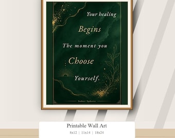 Sobriety Wall Art Printable | Your Healing Digital Download | Recovery Gift