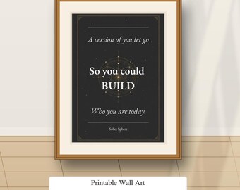 Sobriety Wall Art Printable | A Version Of You Digital Download | Sober Recovery Gift