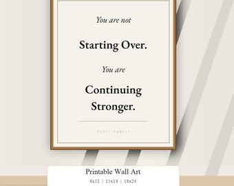 Sobriety Wall Art Printable | You Are Not Digital Download | Recovery Gift