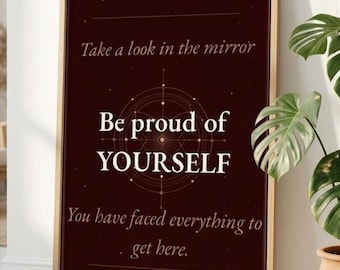 Be Proud of Yourself Sobriety Milestone Wall Art | Recovery Congratulations Gift, Sober Anniversary