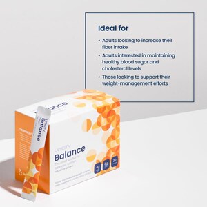May include: A white and orange box of Unicity Balance dietary supplement with a single packet in front. The box has orange geometric shapes and the text "Balance" and "The smart solution to balanced nutrition".
