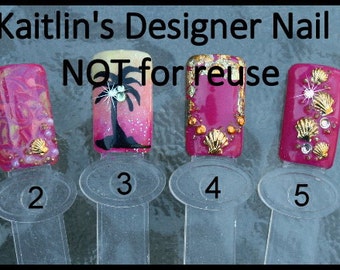 Beach Collection Gel Artificial Nail Art