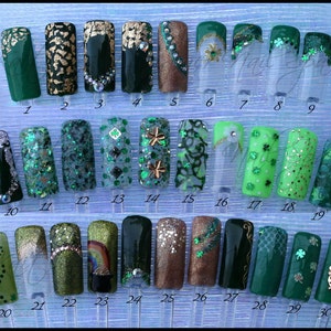 Designer Saint Patrick's Day Artificial Nail Art