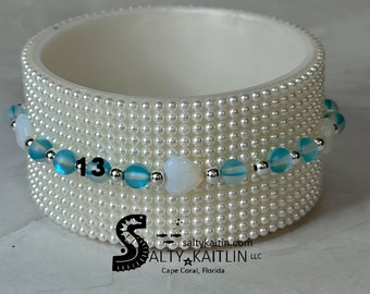 Opal Hearts with Glass Beads & Crystals Stanley Cup Bracelets