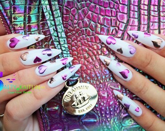 Break Hearts Not Nails Gel Press On Nails