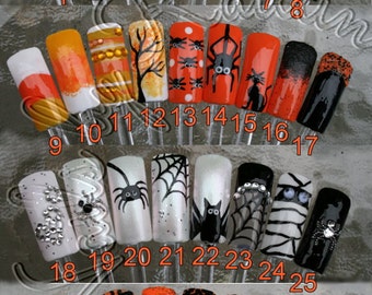 Spooky October Gel Press On Nails
