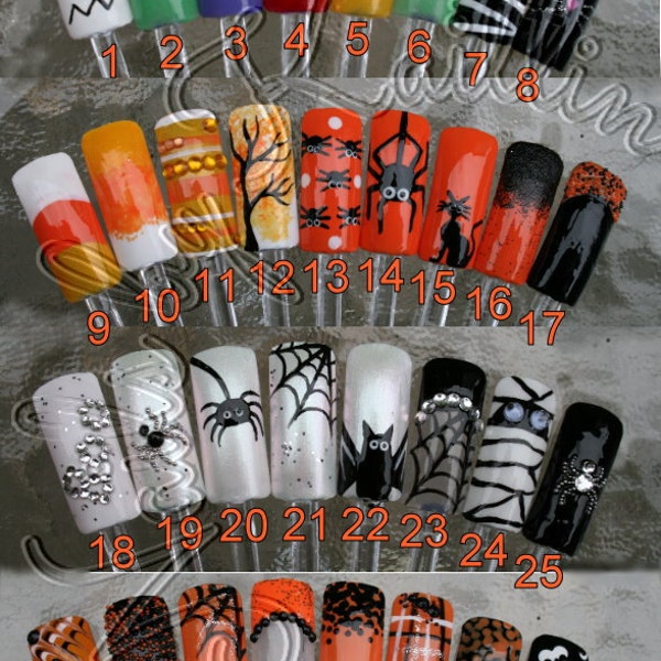 Spooky October Gel Press On Nails