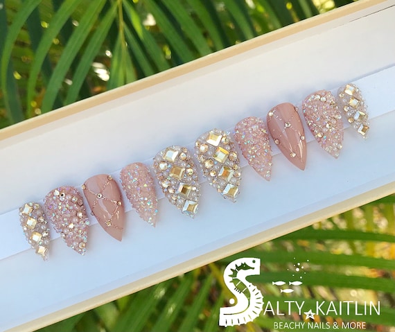 nails to go with champagne dress Champagne Wedding Nails: Designs For Gorgeous Brides + FAQs