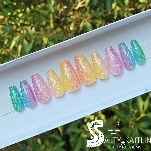 Pastel Ombré Gel Press On Nails