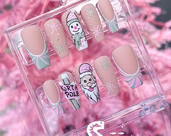 Let It Snow! Press On Gel Nails