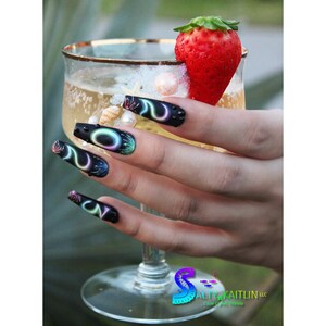 New Year Glow Press On Gel Nails