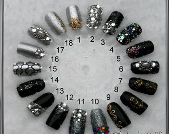 Bling In The New Year Artificial Nail Art