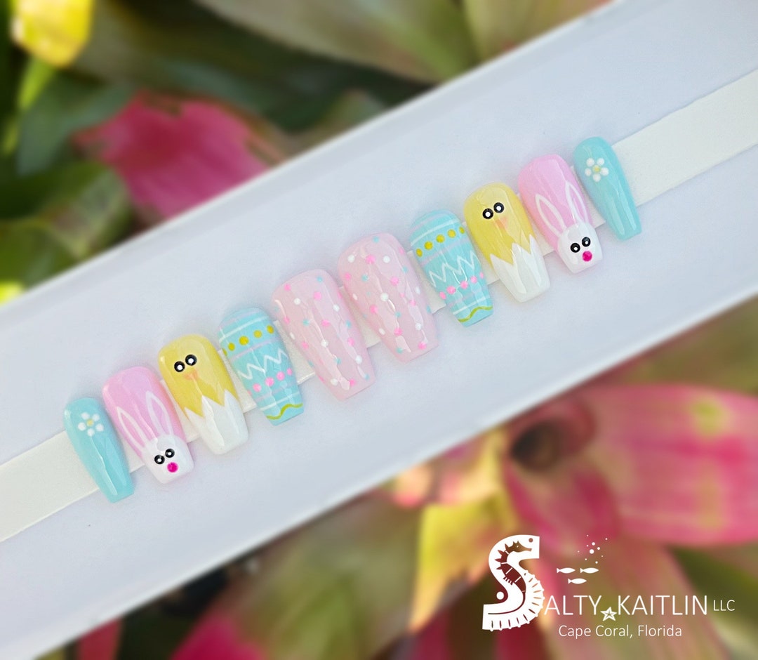 Feeling a Little Egg-stra Today Gel Press on Nails