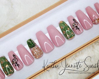 Tropische gelpers op nagels