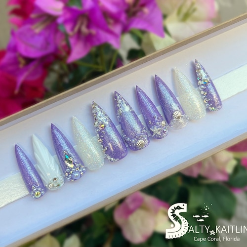 Lapis Lazuli Press on Gel Nails - Etsy