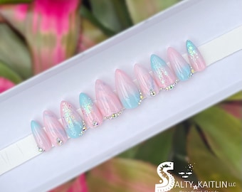 Cotton Candy Dreams Gel Press On Nails