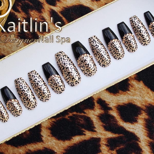 Leopard Print Press on Nails - Etsy