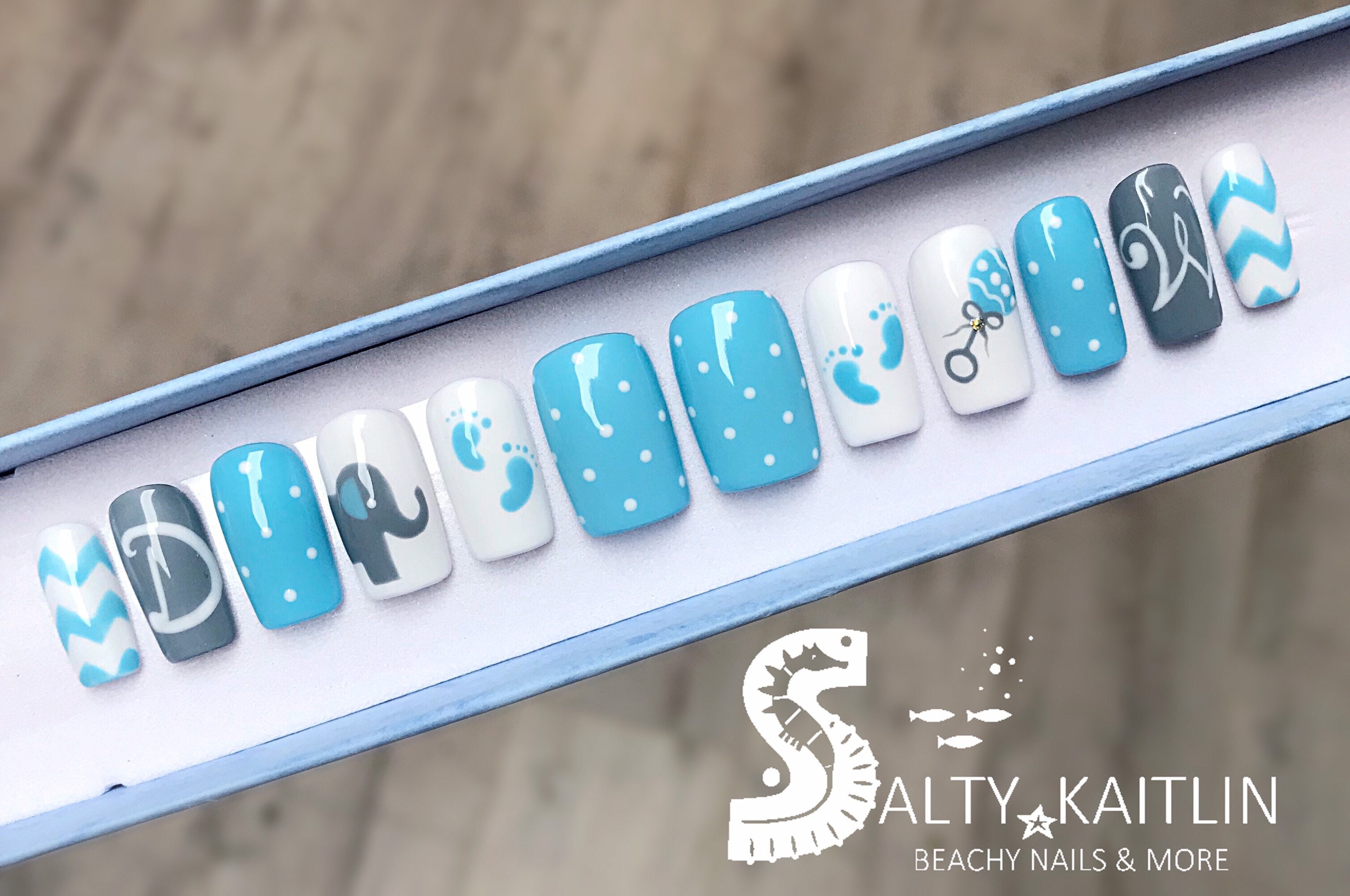 Baby Shower Themed Nail Art - Talonted Lex