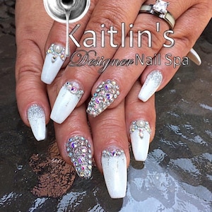 Swarovski Wedding Gel Press On Nails