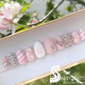 It’s A Girl! Baby Shower Press On Gel Nails