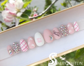 It’s A Girl! Baby Shower Press On Gel Nails