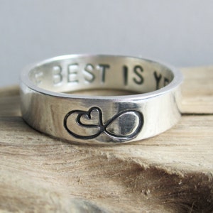 Infinite Love Sterling Silver Ring - Silver Band