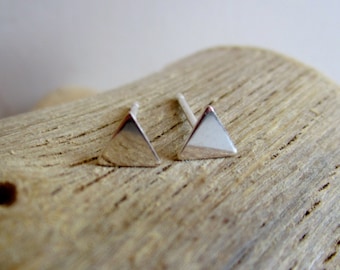 Triangle Sterling Silver Stud Earrings