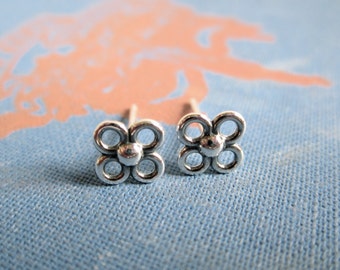 Little Flower Sterling Silver Studs