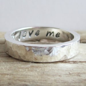 Chunky Sterling Silver Band - Personalized Ring