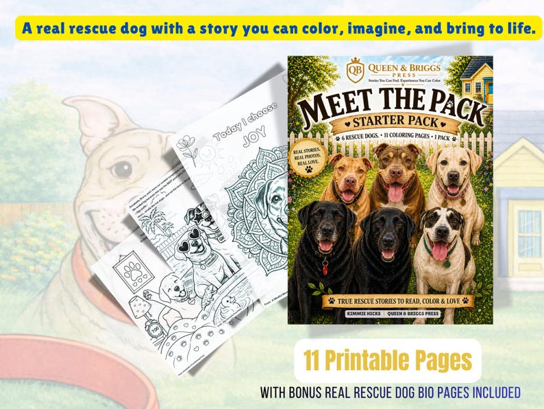 Rescue Dog Coloring Pages | Meet Pack Starter Set, 11 Pages + 6 Stories ...