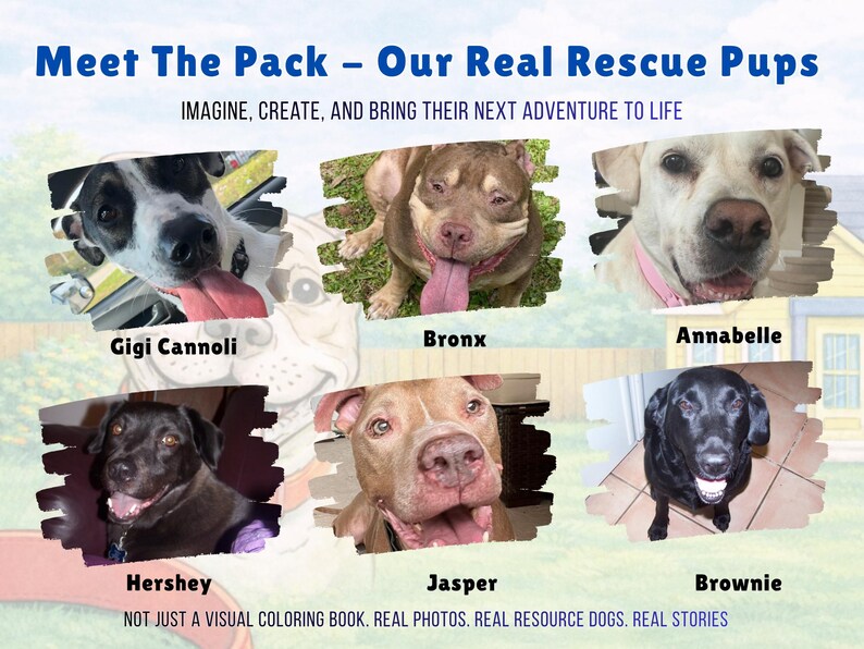 Rescue Dog Coloring Pages | Meet Pack Starter Set, 11 Pages + 6 Stories ...