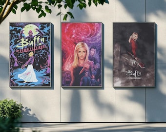 Buffy the Vampire Slayer – Supernatural Poster, Dark Teen Drama Wandkunst, Vampire Slayer Print, 90er Jahre Kult TV-Deko