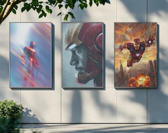 Iron Man Poster – Marvel Superhero Wall Art, Futuristic Armor Print, Tech Hero Decor, Cinematic Action Art