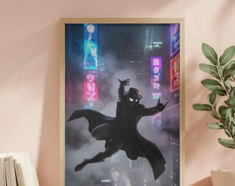 Spider-Man Noir – Dark Marvel Poster, Vintage Superhelden Wand Kunst, Noir Comic Print, Retro Detektiv Deko