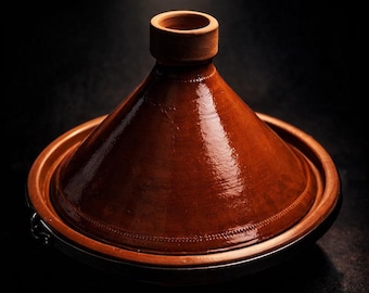 Tagine marroquí hecho a mano / Cazuela tradicional de barro, cazuela bereber