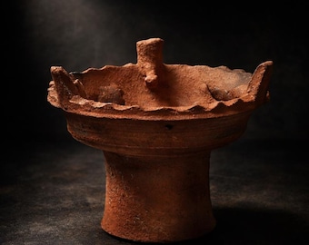 Handmade Moroccan Clay Majmar Incense Burner | Rustic Pottery Bakhoor Holder
