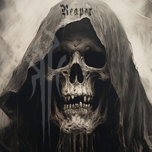 Reaper Dark Art – Tattoo Reference Pack, Horror Designs, 10 High Resolution Images, Digital Download