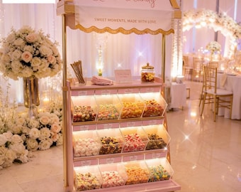 Candy Luxury Pink Simple Cart DIY Plans | Dessert Cart Build Guide | Wedding Birthday Candy Cart | Step-by-Step PDF | Beginner Friendly