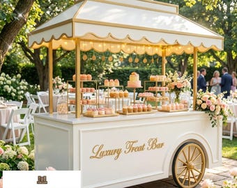 Luxury Treat Bar Cart DIY Plans | Dessert Cart Build Guide | Wedding Birthday Candy Cart | Step-by-Step PDF | Beginner Friendly