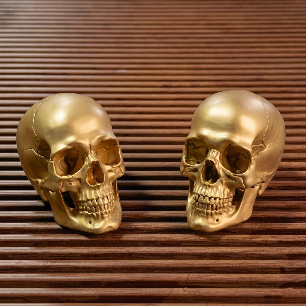 Brass Skull - Etsy