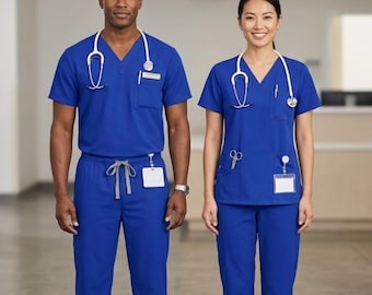 Uniforme médico unisex, ropa de trabajo para enfermeras y médicos, conjunto de pantalón y blusa para enfermería.