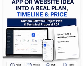 Custom Software Project Plan | App Website Dev Roadmap (PDF)