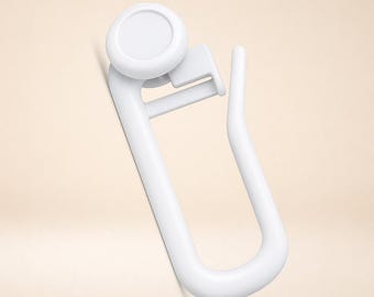 rewagi® 100–1000 gordijnrollen, gordijnhaken met lange haak 33 mm Ø 8 mm voor binnenrails Wit - Gordijnaccessoires Gemaakt in Duitsland