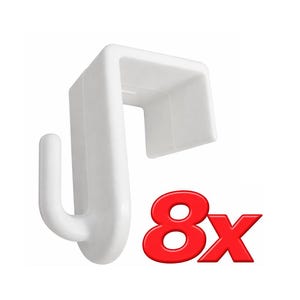 Haczyki okienne bez wiercenia – Przezroczyste i białe – Haczyki dekoracyjne do ram okiennych – Uchwyty na lampki – 8 sztuk